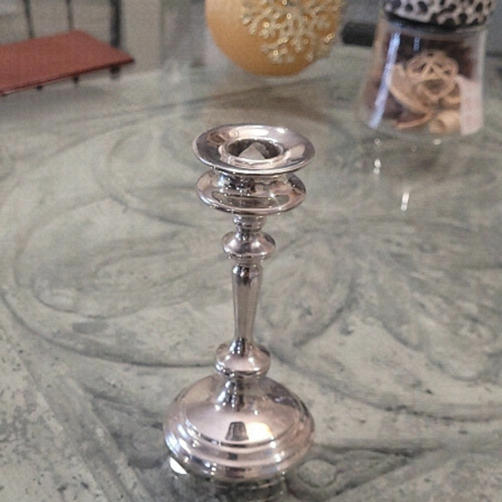𝅺silver candle holder